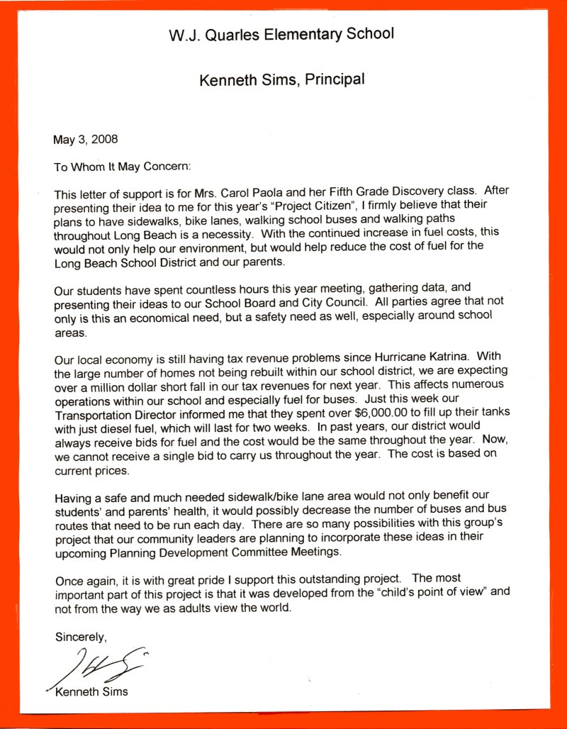 Principal Resignation Letter to Parents